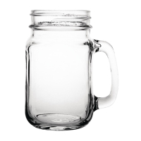 Jam Jar Glasses | Mason Jar Drinking Glasses | 450ml Handle | Olympia CE678