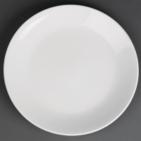 Classic White Coupe Plates | Commercial Porcelain Dinnerware | 260mm | Royal Porcelain CG005