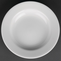 Soup Plates | White Porcelain Dinner Plates | 235mm Diameter | Royal Porcelain CG062