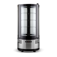 Commercial Display Fridge | Countertop Refrigerated Showcase | 100L Capacity | Round Design | Easy CL-100