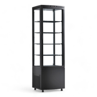 Glass Display Fridge | Curved Door Fridge | Freestanding Commercial Cooler | Black | Easy CL-238