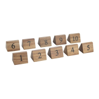 Acacia Table Number Signs | Wooden Table Numbers | Numbers 1-10 | Olympia CL392