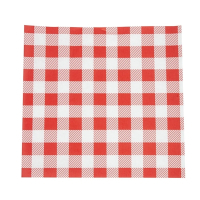 Greaseproof Paper | Red Gingham Paper | 250x250mm Food Wrapping | CL657