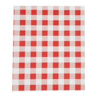 Gingham Greaseproof Paper | Red Food Wrapping Paper | 310x380mm | Olympia CL659