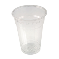 Disposable Half Pint to Brim Tumbler | Clear Plastic Cups | 284ml Capacity | Huhtamaki CM118