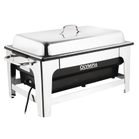 Electric Chafing Dish | Stainless Steel Buffet Server | Adjustable Temperature | Olympia CM266