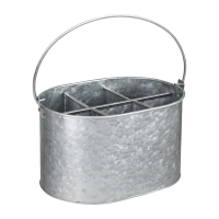 Galvanised Steel Table Tidy | Condiment Organiser | Restaurant Tableware | Olympia CN520