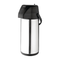 Stainless Steel Airpot | Pump Action Beverage Dispenser | 3L Capacity | Olympia CN641