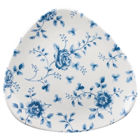 Triangle Plate | Blue Rose Chintz Pattern | 229mm | Churchill Vintage Prints CP544