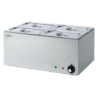 Commercial Bain Marie | Food Warmer | 4 x 1/4 GN Capacity | Hallco MBM4