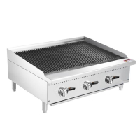 Commercial Natural Gas Chargrill | 3 Burner Heavy Duty Chargrill | Professional BBQ Grill | Blaze CRB36N