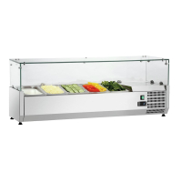 Commercial Refrigerated Countertop Servery Toppings Unit | 1.2m | Chilled Display | King CRISTAL013.HD