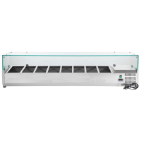 Refrigerated Countertop Servery Toppings Unit | Commercial Topping Station | 2m Length | King CRISTAL313.HD