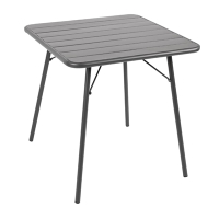 Slatted Square Steel Table | Outdoor Restaurant Table | 700mm | Bolero CS730