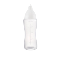 Clear Non-Drip Sauce Bottle | Plastic Condiment Squeeze Bottle | 17oz/500ml Capacity | Araven CW112