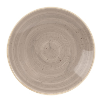 Deep Coupe Plates | Grey Stonecast Tableware | 225mm Diameter | Churchill CY827