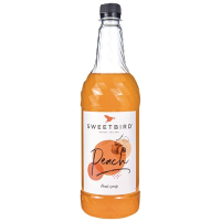 Peach Fruit Syrup | Flavoured Beverage Syrup | 1 Litre Bottle | Sweetbird CZ276