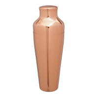 Commercial Cocktail Shaker | Copper Plated Two Piece Art Deco Shaker | 500ml Capacity | Beaumont 3338