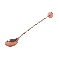 Copper Plated Bar Spoon | Masher End | Cocktail Mixing Spoon | Beaumont CZ485