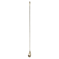 Commercial Bar Spoon | Antique Brass Plated Mixing Spoon | 450mm Length | Beaumont Collinson 3680