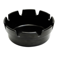 Commercial Ashtray | Black Bakelite Crown Style | Single 101mm | Beaumont 3709