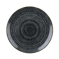 Coupe Plate | Studio Prints Homespun Charcoal Black | 260mm | Churchill DA261