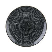 Coupe Plate | Churchill Studio Prints Homespun Charcoal Black | 217mm | Churchill DA262