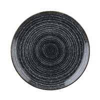 Coupe Plate | Churchill Studio Prints Homespun | Charcoal Black | 165mm | Churchill DA263