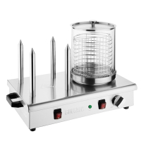 Commercial Hot Dog Warmer | 4 Spike Bun Warmer | Countertop Display | Buffalo DA566