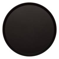 Fibreglass Round Non-Slip Tray | Treadlite Serving Tray | 355mm Black | Cambro DB003