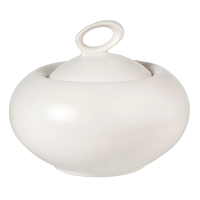 Sugar Bowl With Lid | White Porcelain Sugar Container | 200ml/7oz Capacity | Churchill Alchemy Sequel DC375
