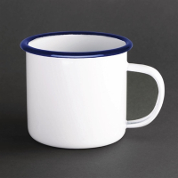 Enamel Soup Mug | Large Soup Bowl | 670ml Capacity | Olympia DC398