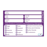 Reusable Allergen Labels | Kitchen Food Labelling System | Pack of 20 | Puracycle DC458