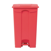 Commercial Kitchen Pedal Bin | Large Capacity Waste Bin | 87L Red | Jantex DC712