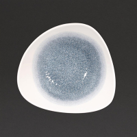 Triangular Bowl | Raku Trace | Studio Prints Topaz Blue | Churchill DC730