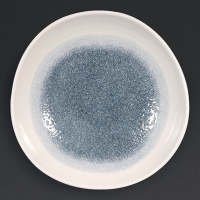 Round Trace Bowl | Raku Trace Bowl | Topaz Blue 253mm | Churchill Studio Prints DC733
