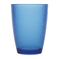 Polycarbonate Tumbler | Pebbled Blue Glass | 275ml Capacity | Kristallon DC929