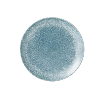 Raku Coupe Plate | Ceramic Dinner Plate | 217mm Topaz Blue | Churchill Studio Prints DE884