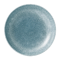 Round Coupe Bowl | Raku Studio Prints Bowl | Topaz Blue 248mm | Churchill DE888