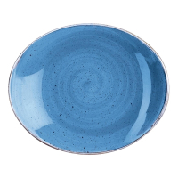 Oval Plate | Stonecast Tableware | Cornflower Blue 197 x 160mm | Churchill DF775