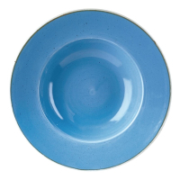 Round Wide Rim Bowl | Stonecast Serving Bowl | 277mm Cornflower Blue | Churchill DF782