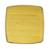 Deep Square Plate | Churchill Stonecast | Mustard Seed Yellow | 260mm | Churchill DF793