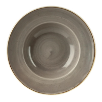 Round Wide Rim Bowl | Stonecast Bowl | 240mm Peppercorn Grey | Churchill DF797