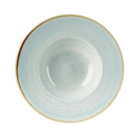 Round Wide Rim Bowl | Stonecast Duck Egg Blue | 240mm Diameter | Churchill DF801