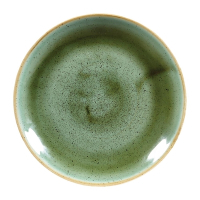 Round Coupe Plates | Ceramic Dinnerware | 165mm Samphire Green | Churchill Stonecast DF997