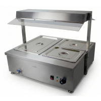 Commercial Display Bain Marie | Hot Food Warmer | With Overhead Gantry | Modena DGBM1133