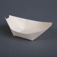Wooden Boat | Birch Food Serving Dish | 80mm | Fiesta DK383