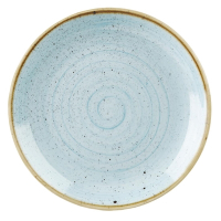 Round Coupe Plate | Stonecast Plate | Duck Egg Blue 200mm | Churchill DK501