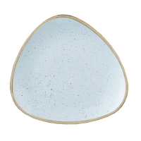 Triangle Plate | Duck Egg Blue Ceramic Plate | 315mm | Churchill Stonecast DK506