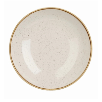 Round Coupe Bowl | Stonecast Barley White | 305mm | Churchill DK521